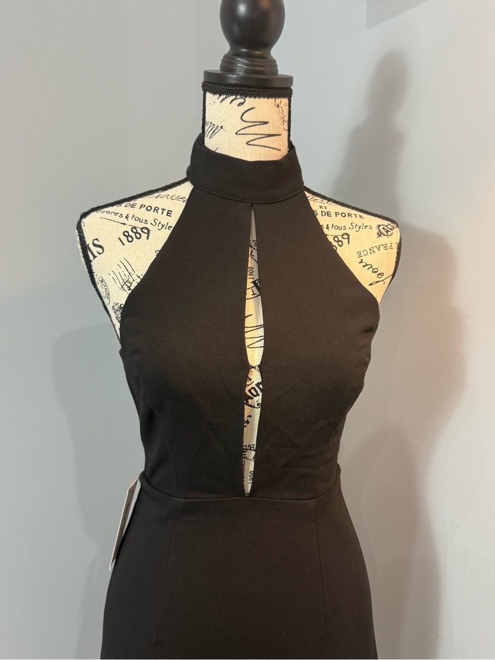 Bardot Black Strapless Cutout Bodycon Dress